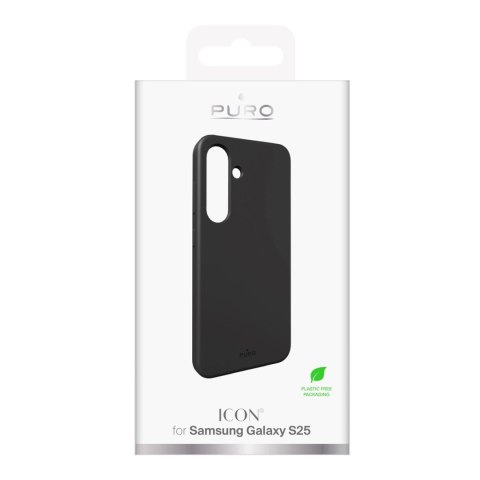 Etui silikonowe Puro Icon do Samsung Galaxy S25 - czarne