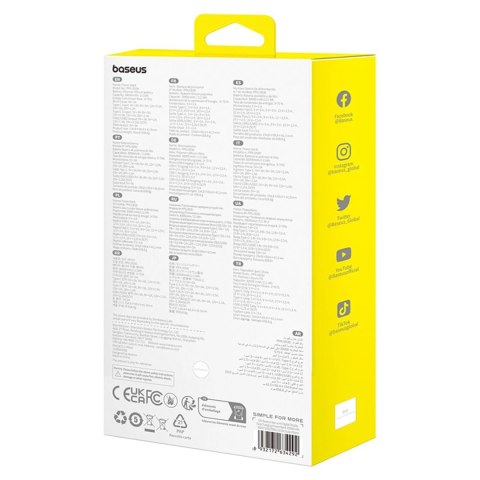 Powerbank Baseus Star-Lord 30000mAh 30W z wyświetlaczem i kablem Baseus Simple USB-A - USB-C 3A 30cm - czarny