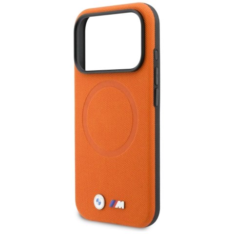 Etui BMW M FW Metal Logo MagSafe na iPhone 17 Pro - pomarańczowe