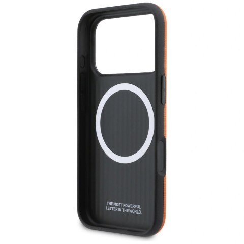 Etui BMW M FW Metal Logo MagSafe na iPhone 17 Pro - pomarańczowe