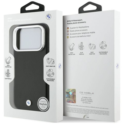 Etui BMW M Sign Metal Logo MagSafe na iPhone 17 Pro - czarne