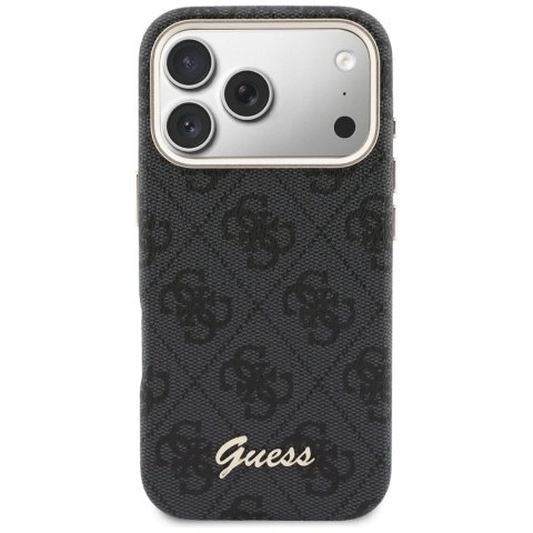 Etui Guess 4G Script MagSafe na iPhone 17 Pro - czarne