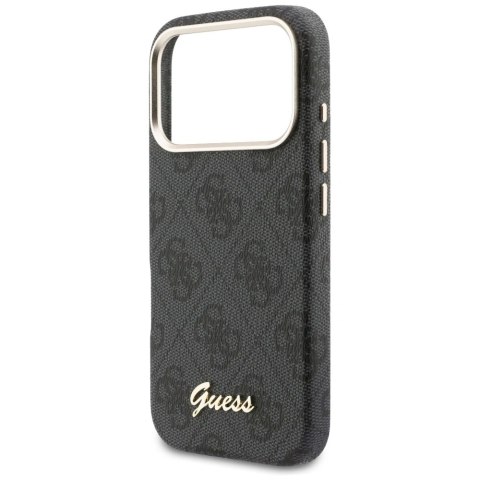 Etui Guess 4G Script MagSafe na iPhone 17 Pro - czarne