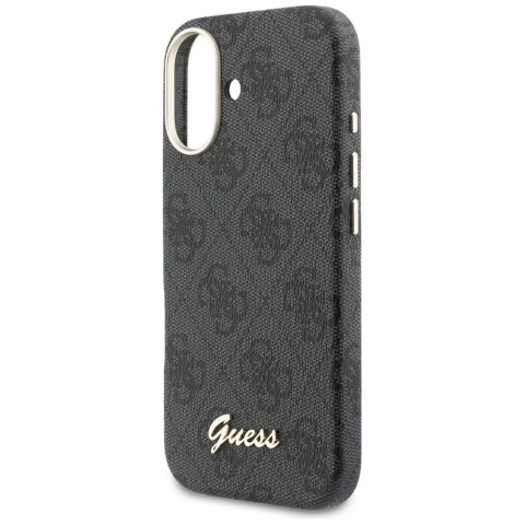 Etui Guess 4G Script MagSafe na iPhone 17 - czarne