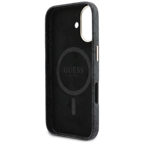 Etui Guess 4G Script MagSafe na iPhone 17 - czarne