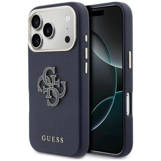 Etui Guess FW Resin Logo na iPhone 17 Pro Max - niebieskie