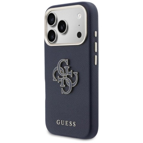 Etui Guess FW Resin Logo na iPhone 17 Pro Max - niebieskie
