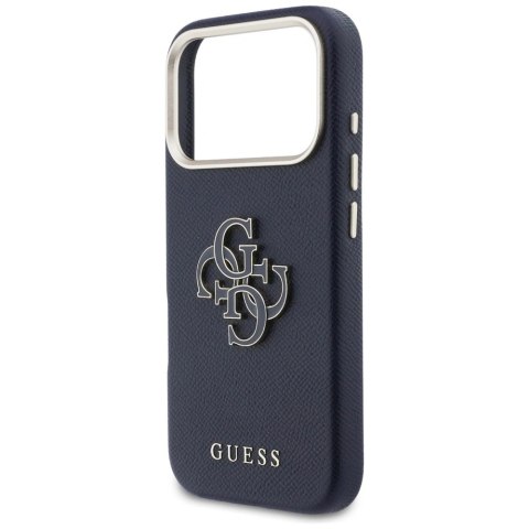 Etui Guess FW Resin Logo na iPhone 17 Pro Max - niebieskie