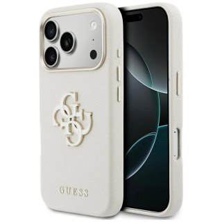 Etui Guess FW Resin Logo na iPhone 17 Pro - beżowe
