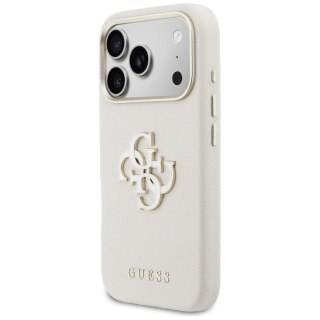 Etui Guess FW Resin Logo na iPhone 17 Pro - beżowe