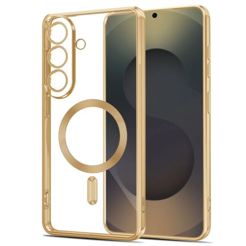 Etui Tech-Protect MagFlex na Samsung Galaxy S26+ - przezroczysto-złote
