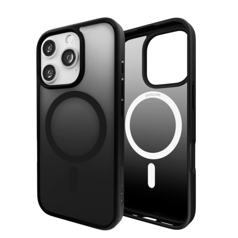 Etui silikonowe Puro Gradient MagSafe do iPhone 16 Pro Max - czarne