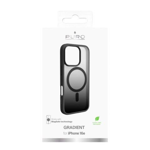 Etui silikonowe Puro Gradient MagSafe do iPhone 16 Pro Max - czarne