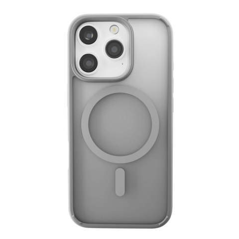 Etui silikonowe Puro Gradient MagSafe do iPhone 16 Pro Max - srebrne