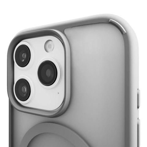 Etui silikonowe Puro Gradient MagSafe do iPhone 16 Pro Max - srebrne