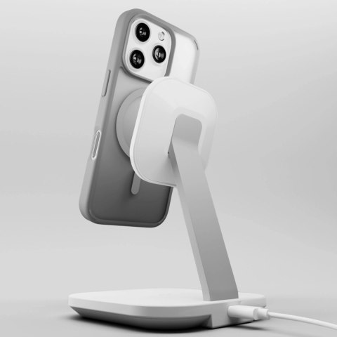 Etui silikonowe Puro Gradient MagSafe do iPhone 16 Pro Max - srebrne