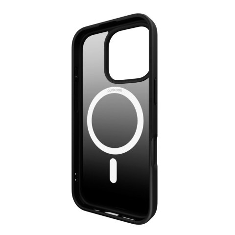 Etui silikonowe Puro Gradient MagSafe do iPhone 16 Pro - czarne