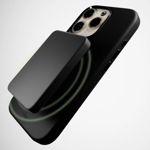 Etui silikonowe Puro Icon Mag Pro MagSafe do iPhone 16 Pro - czarne