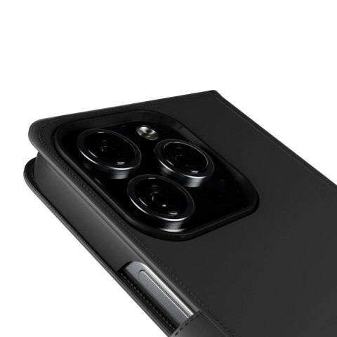 Etui z ekoskóry Puro Wallet Detachable MagSafe 2w1 z klapką i portfelem do iPhone 16 Pro - czarne
