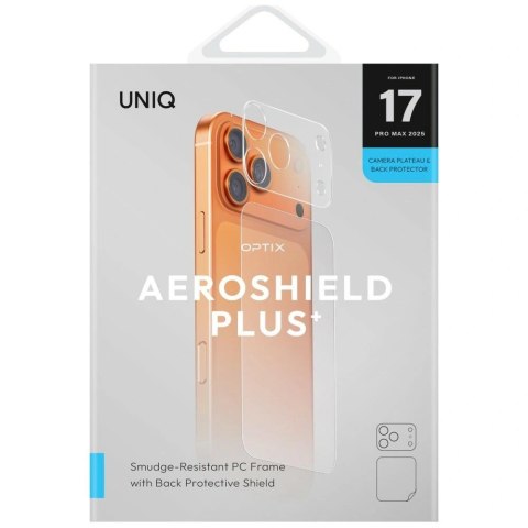 Folia ochronna na aparat i tył panelu UNIQ Optix Aeroshield+ Camera Module Protector na iPhone 17 Pro Max