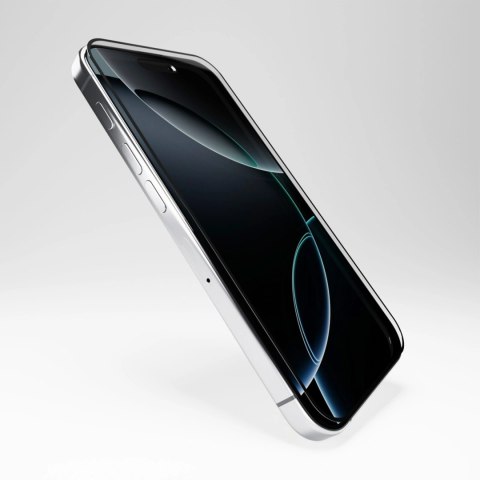 Szkło hybrydowe Puro Flexible Glass D3O z czarną ramką do iPhone 16 Pro Max