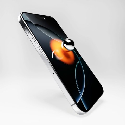Szkło hybrydowe Puro Flexible Glass D3O z czarną ramką do iPhone 16 Pro