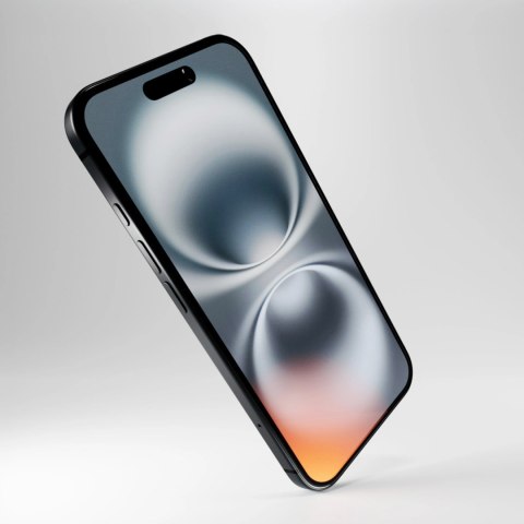 Szkło hybrydowe Puro Flexible Glass D3O z czarną ramką do iPhone 16 / iPhone 15 / iPhone 15 Pro