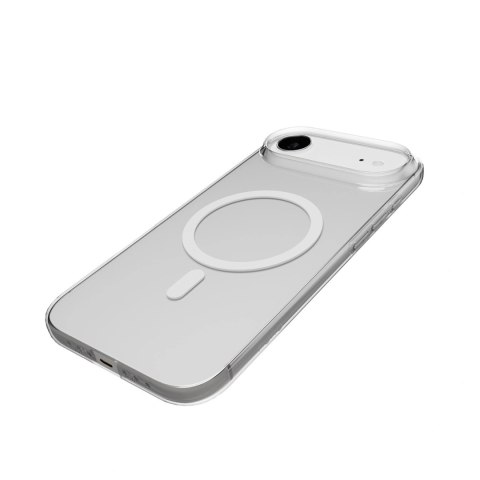 Etui Puro Lite Mag TPU+PC kompatybilne z MagSafe na iPhone 17 Air - przezroczyste z białym pierścieniem