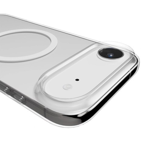 Etui Puro Lite Mag TPU+PC kompatybilne z MagSafe na iPhone 17 Air - przezroczyste z białym pierścieniem