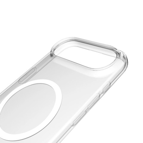 Etui Puro Lite Mag TPU+PC kompatybilne z MagSafe na iPhone 17 Air - przezroczyste z białym pierścieniem