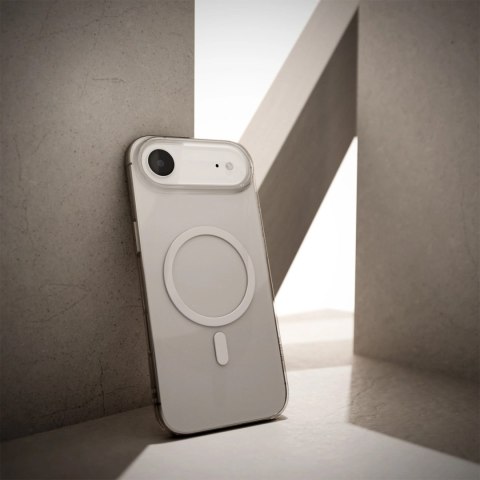 Etui Puro Lite Mag TPU+PC kompatybilne z MagSafe na iPhone 17 Air - przezroczyste z białym pierścieniem