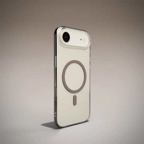 Etui Puro Lite Mag TPU+PC kompatybilne z MagSafe na iPhone 17 Air - przezroczyste z brązowym pierścieniem