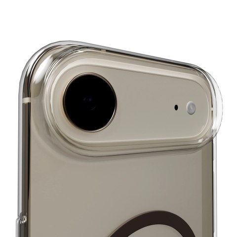 Etui Puro Lite Mag TPU+PC kompatybilne z MagSafe na iPhone 17 Air - przezroczyste z brązowym pierścieniem