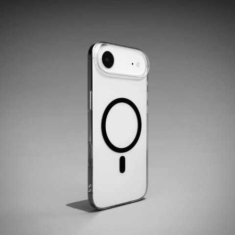 Etui Puro Lite Mag TPU+PC kompatybilne z MagSafe na iPhone 17 Air - przezroczyste z czarnym pierścieniem