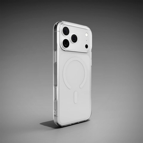 Etui Puro Lite Mag TPU+PC kompatybilne z MagSafe na iPhone 17 Pro Max - przezroczyste z białym pierścieniem