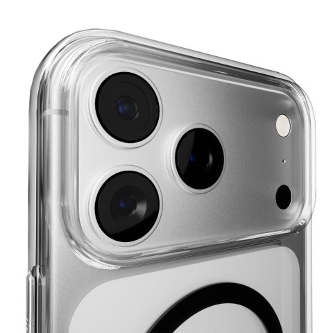 Etui Puro Lite Mag TPU+PC kompatybilne z MagSafe na iPhone 17 Pro Max - przezroczyste z czarnym pierścieniem