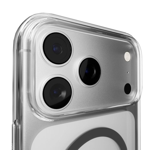 Etui Puro Lite Mag TPU+PC kompatybilne z MagSafe na iPhone 17 Pro Max - przezroczyste z szarym pierścieniem