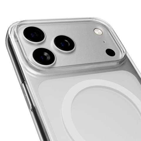 Etui Puro Lite Mag TPU+PC kompatybilne z MagSafe na iPhone 17 Pro - przezroczyste z białym pierścieniem