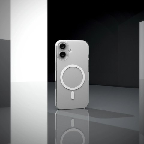 Etui Puro Lite Mag TPU+PC kompatybilne z MagSafe na iPhone 17 - przezroczyste z białym pierścieniem
