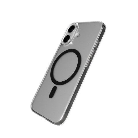 Etui Puro Lite Mag TPU+PC kompatybilne z MagSafe na iPhone 17 - przezroczyste z czarnym pierścieniem