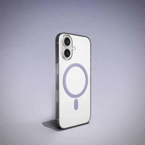 Etui Puro Lite Mag TPU+PC kompatybilne z MagSafe na iPhone 17 - przezroczyste z różowym pierścieniem