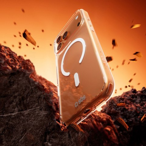Etui SBS Extreme Mag z technologią D3O na iPhone 17 Pro - przezroczyste