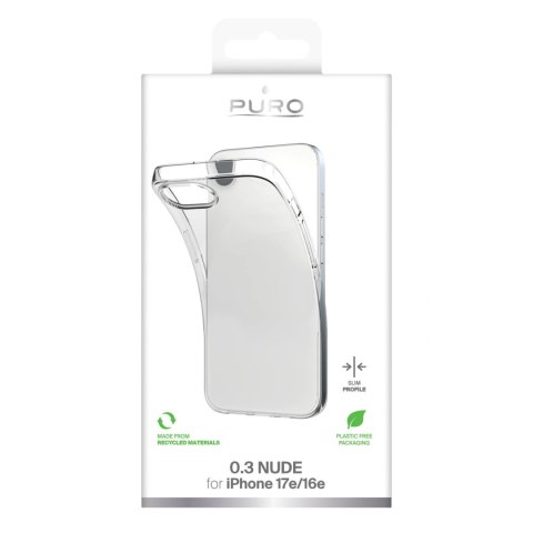 Etui silikonowe Puro 0.3 Nude do iPhone 16 - przezroczyste