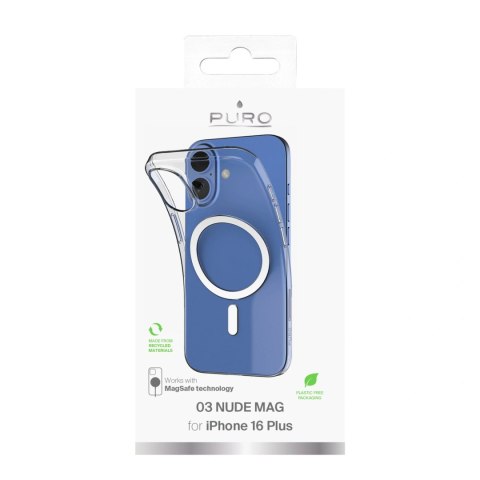 Etui silikonowe Puro 03 Mag MagSafe do iPhone 16 Plus - przeroczyste