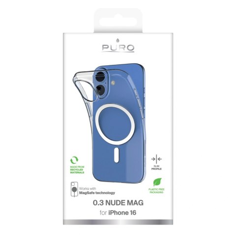 Etui silikonowe Puro 03 Mag MagSafe do iPhone 16 - przezroczyste