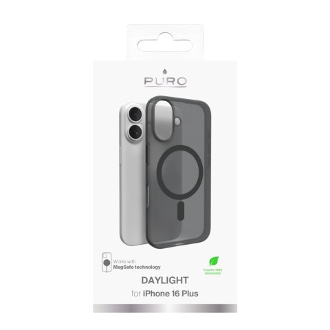 Etui silikonowe Puro Daylight MagSafe do iPhone 16 - czarne
