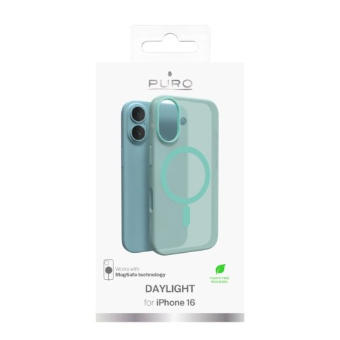 Etui silikonowe Puro Daylight MagSafe do iPhone 16 - zielone