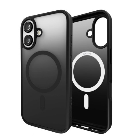 Etui silikonowe Puro Gradient MagSafe do iPhone 16 Plus - czarne