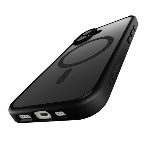 Etui silikonowe Puro Gradient MagSafe do iPhone 16 - czarne