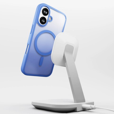 Etui silikonowe Puro Gradient MagSafe do iPhone 16 - niebieskie
